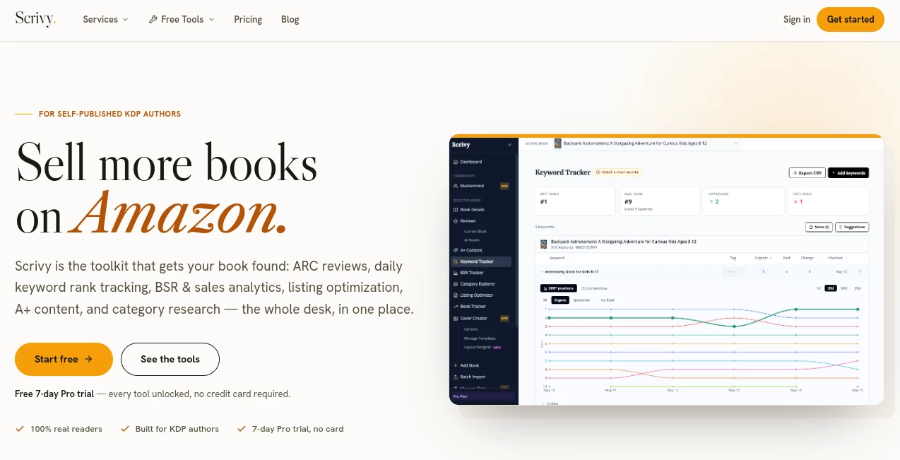 Screenshot of Scrivy – An AI tool in the ,AI SEO Assistant ,AI Content Generator ,AI Analytics Assistant ,AI E-commerce Assistant  category, showcasing its interface and key features.