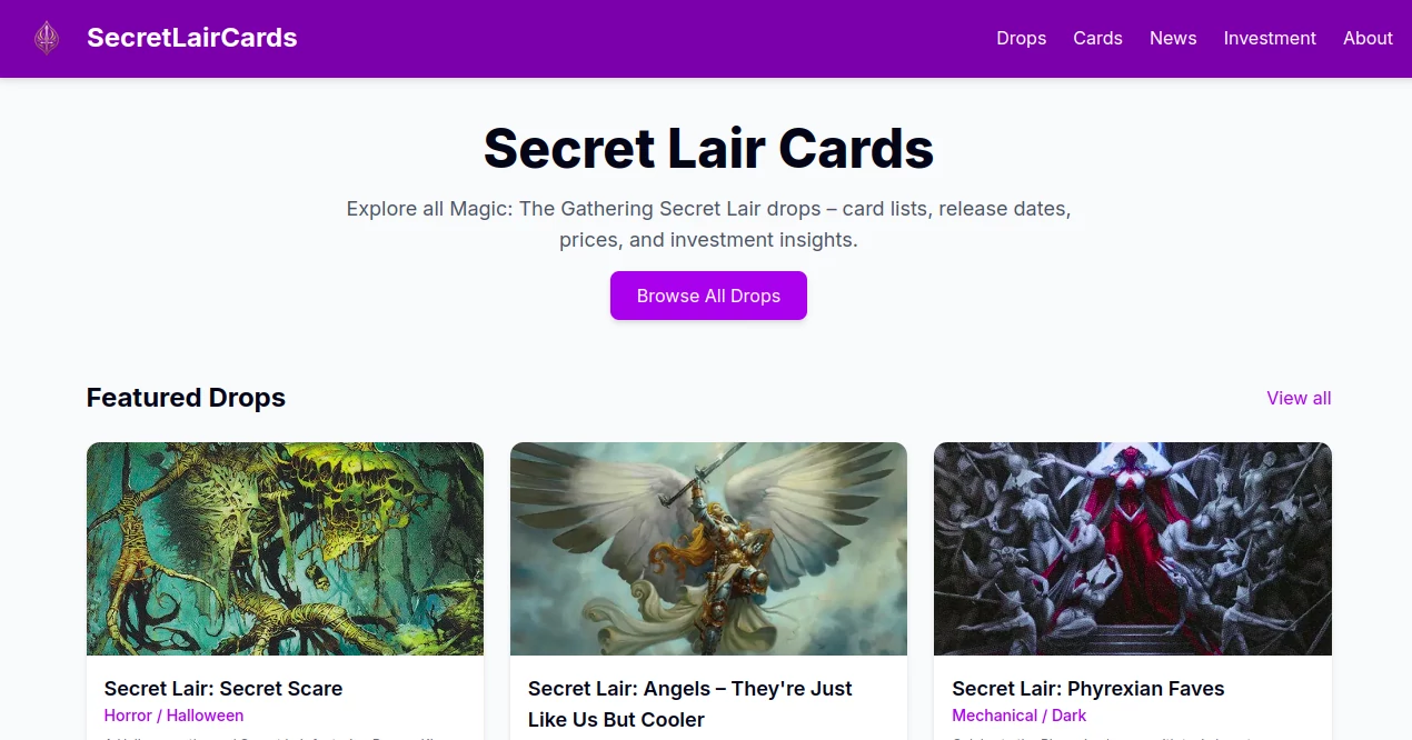 Screenshot of secretlaircards – An AI tool in the ,AI Game ,AI Fun Tools ,Web3 ,Other  category, showcasing its interface and key features.
