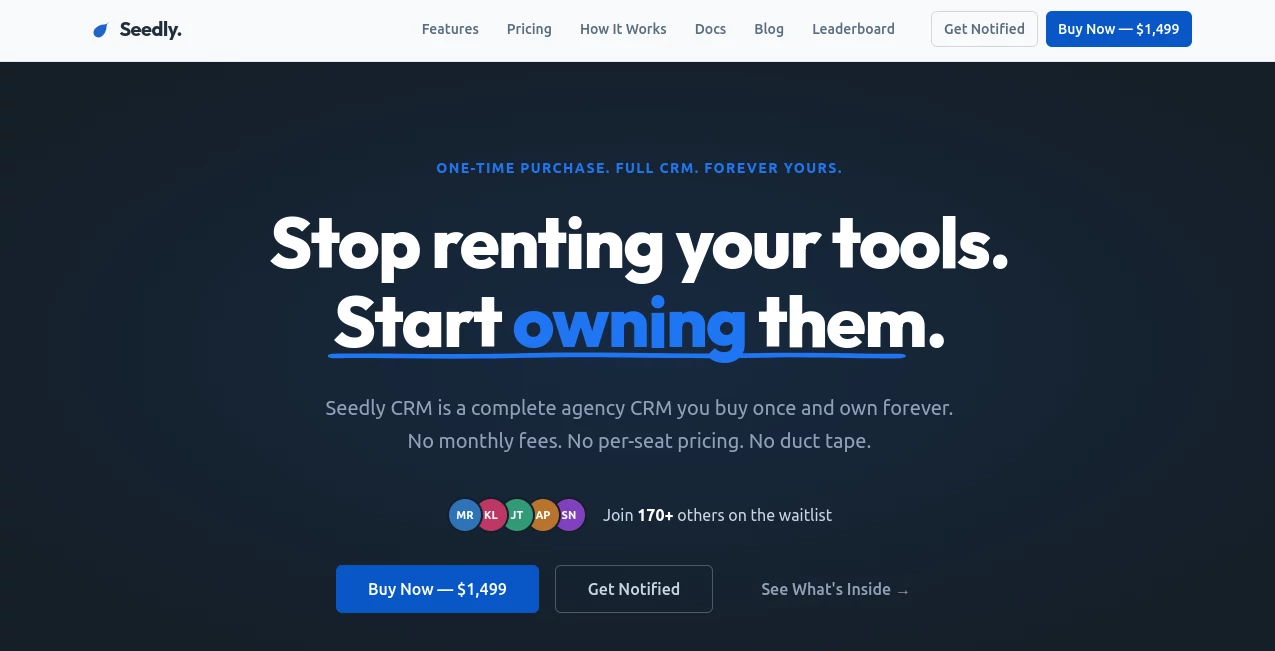 Screenshot of Seedly CRM – An AI tool in the ,AI Sales Assistant ,AI Customer Service Assistant ,AI CRM Assistant ,AI Email Assistant  category, showcasing its interface and key features.