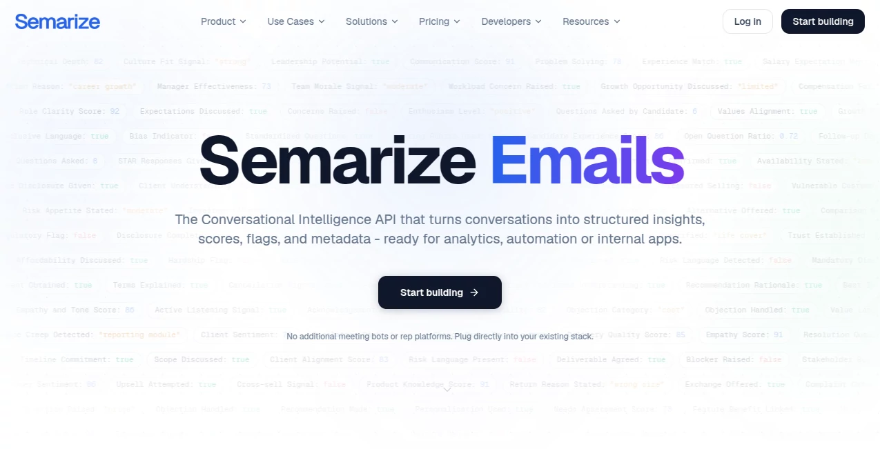 Screenshot of Semarize – An AI tool in the ,AI Productivity Tools ,AI Analytics Assistant  category, showcasing its interface and key features.