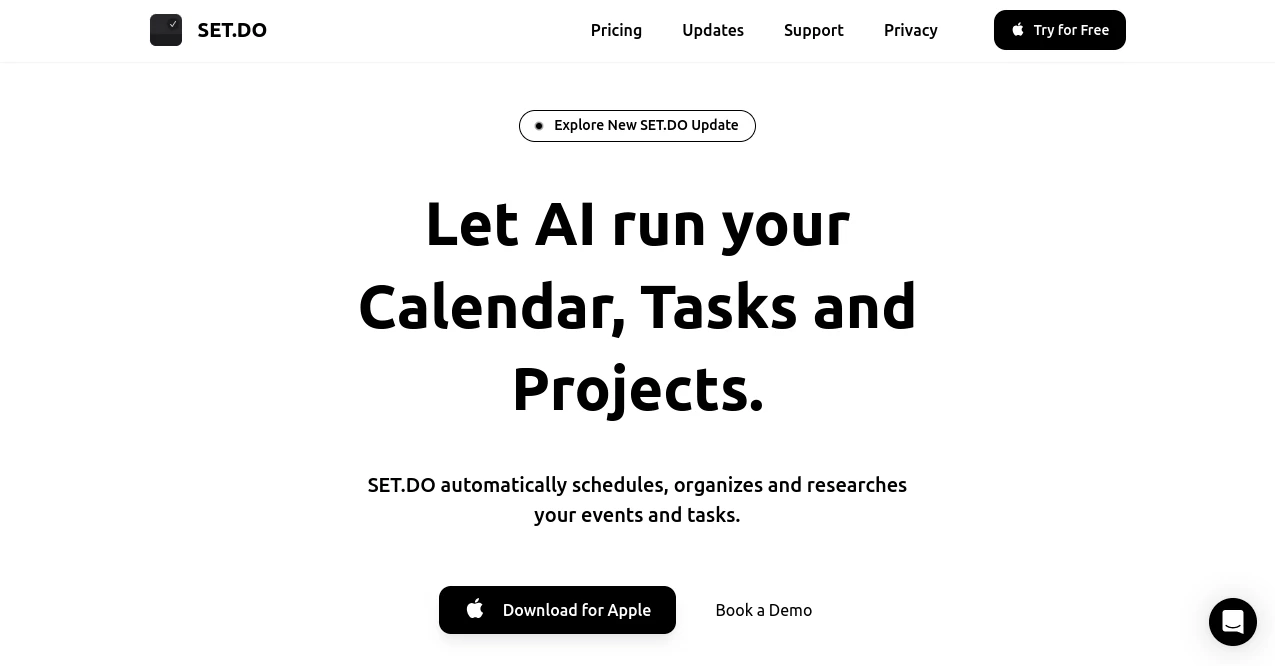 Screenshot of SET.DO – An AI tool in the ,AI Project Management ,AI Scheduling ,AI Task Management ,AI Productivity Tools  category, showcasing its interface and key features.