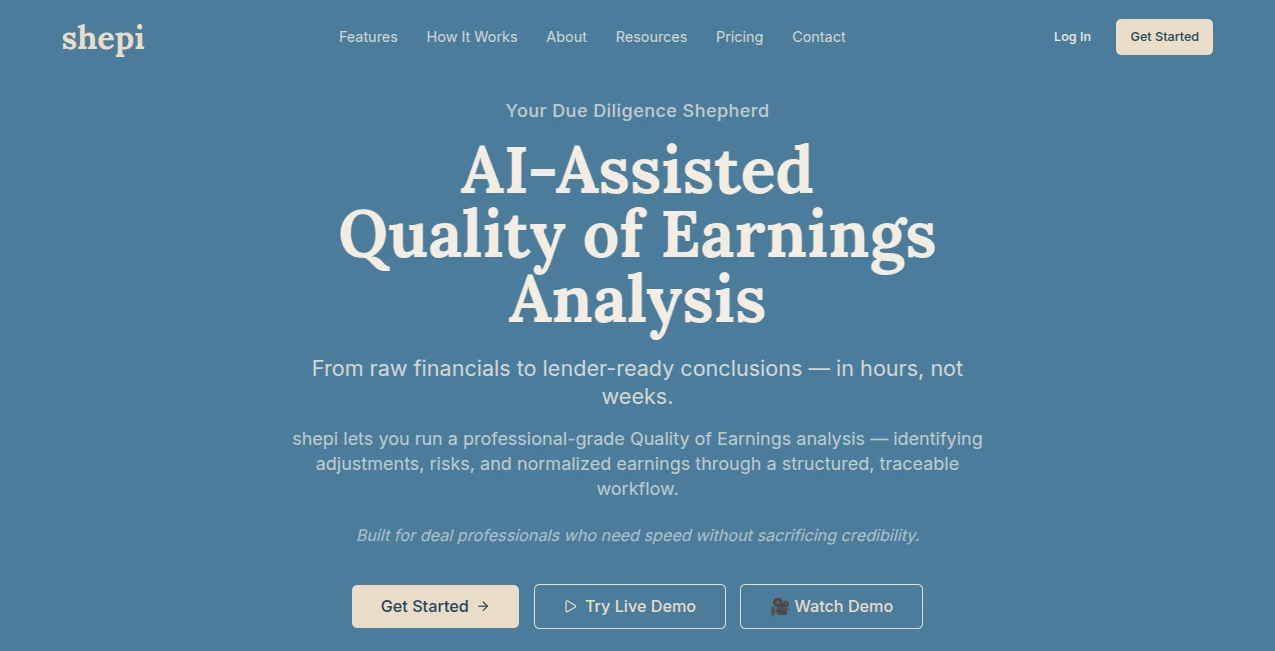 Screenshot of shepi – An AI tool in the ,AI Documents Assistant ,AI Accounting Assistant ,AI Research Tool ,AI Analytics Assistant  category, showcasing its interface and key features.