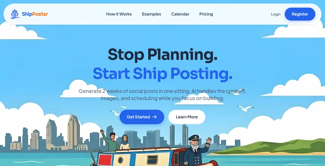 Screenshot of ShipPoster – An AI tool in the ,AI Marketing Plan Generator ,AI Social Media Assistant ,AI Digital Marketing Generator ,AI Productivity Tools  category, showcasing its interface and key features.