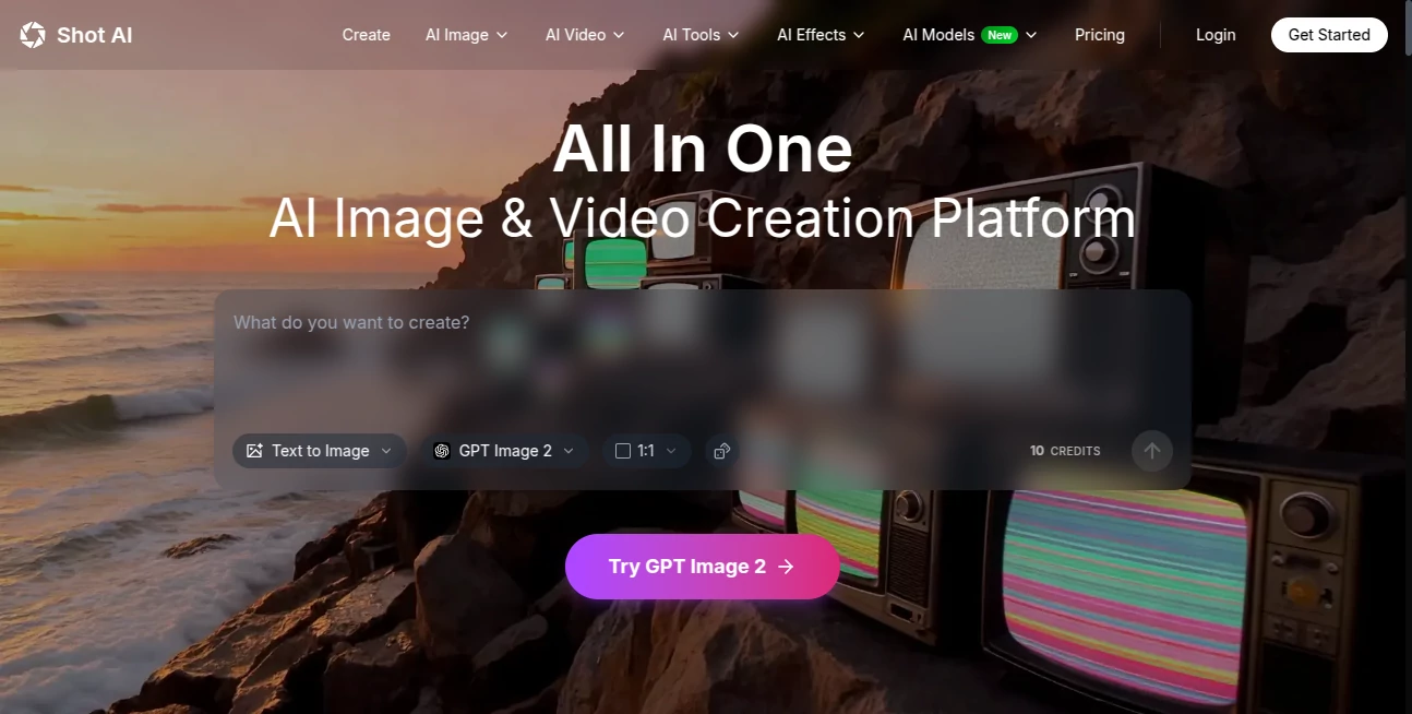 Screenshot of ShotAI – An AI tool in the ,AI Photo & Image Generator ,AI Image to Video ,AI Video Generator ,AI Text to Image  category, showcasing its interface and key features.