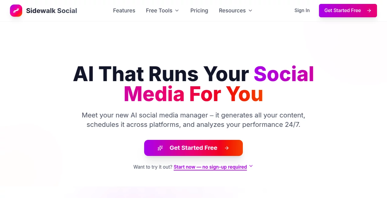 Screenshot of Sidewalk Social – An AI tool in the ,AI Photo & Image Generator ,AI Content Generator ,AI Social Media Assistant ,AI Captions or Subtitle  category, showcasing its interface and key features.