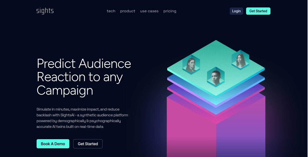 Screenshot of SightsAI – An AI tool in the ,AI Research Tool ,AI Analytics Assistant ,AI Marketing Plan Generator ,AI Digital Marketing Generator  category, showcasing its interface and key features.