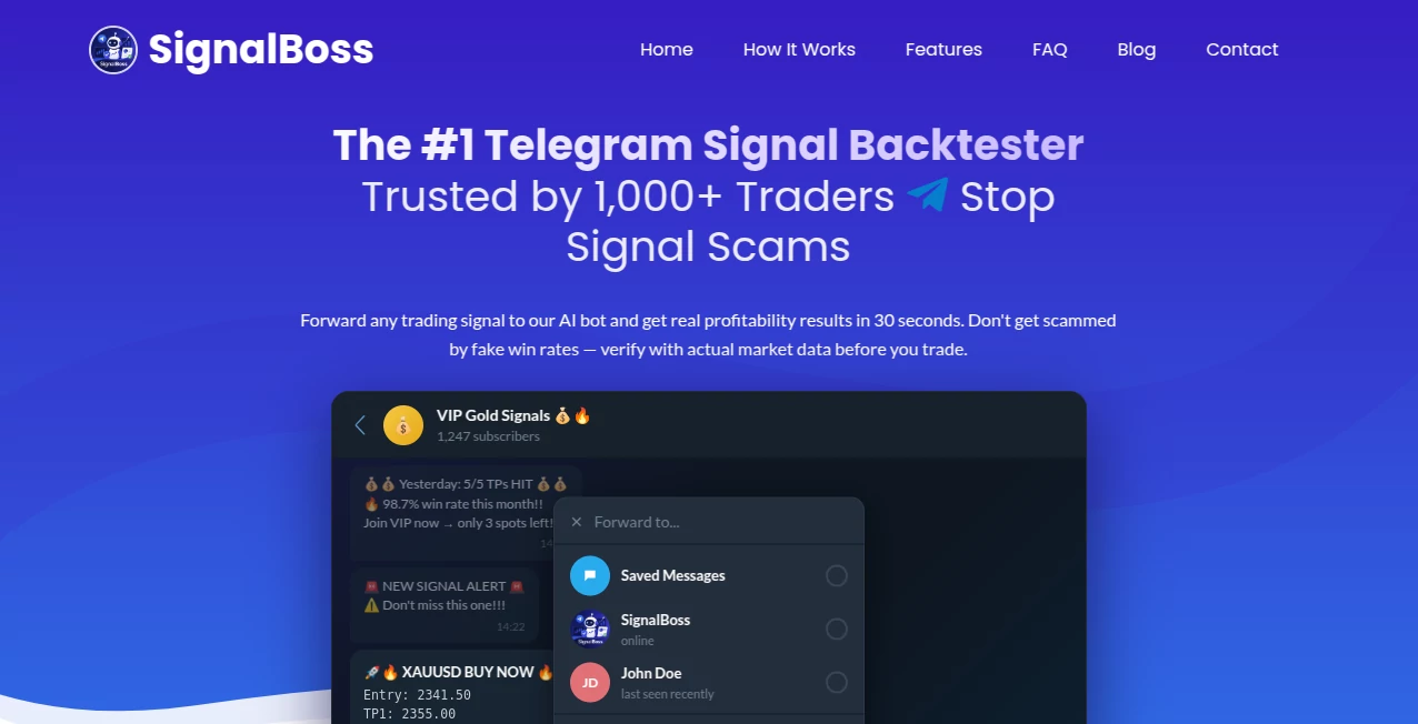 Screenshot of SignalBoss – An AI tool in the ,AI Investing Assistant ,AI Research Tool ,AI Analytics Assistant ,AI Trading Bot Assistant  category, showcasing its interface and key features.