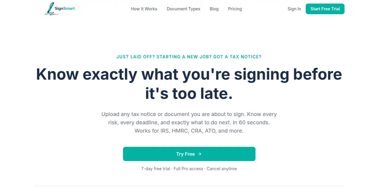Screenshot of SignSmart – An AI tool in the ,AI Research Tool ,AI Business Ideas Generator ,AI Legal Assistant ,AI Documents Assistant  category, showcasing its interface and key features.