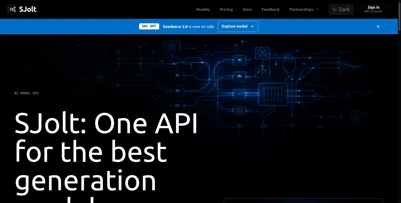 Screenshot of SJolt – An AI tool in the ,AI Image to Video ,AI Video Generator ,AI API Design ,AI Developer Tools  category, showcasing its interface and key features.