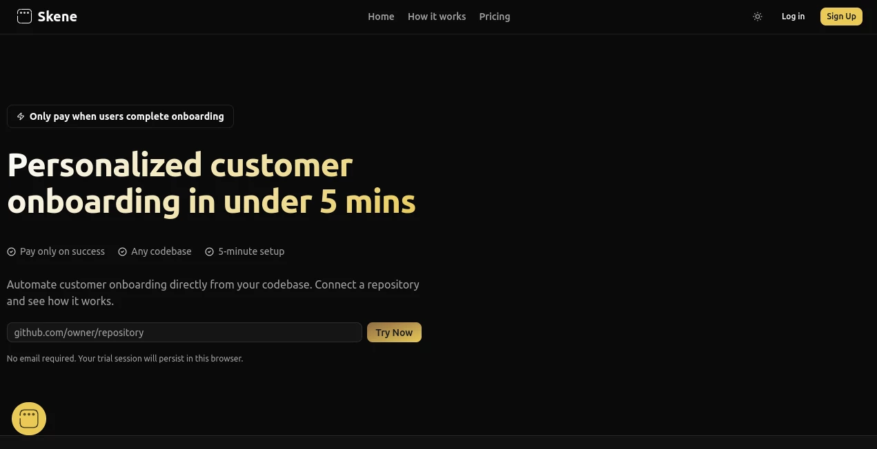 Screenshot of Skene AI – An AI tool in the ,AI Customer Service Assistant ,AI CRM Assistant ,AI Workflow Management ,AI Project Management  category, showcasing its interface and key features.
