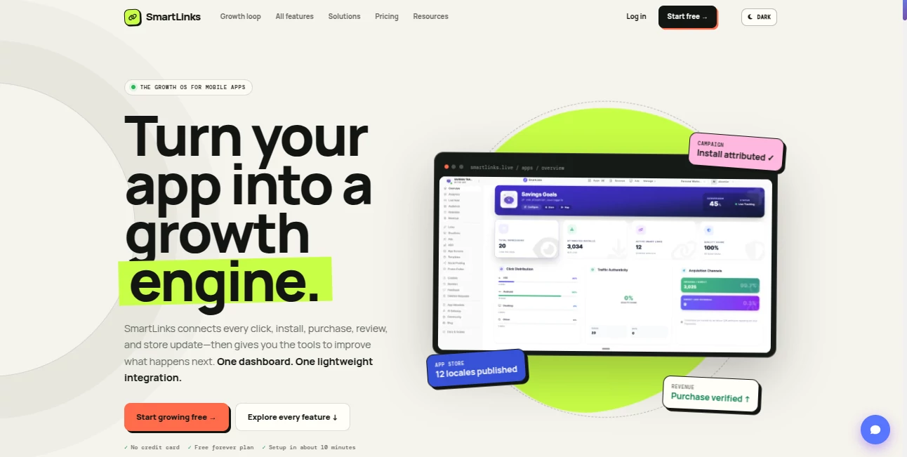 Screenshot of SmartLinks – An AI tool in the ,AI SEO Assistant ,AI Analytics Assistant ,AI Developer Tools ,AI Advertising Assistant  category, showcasing its interface and key features.