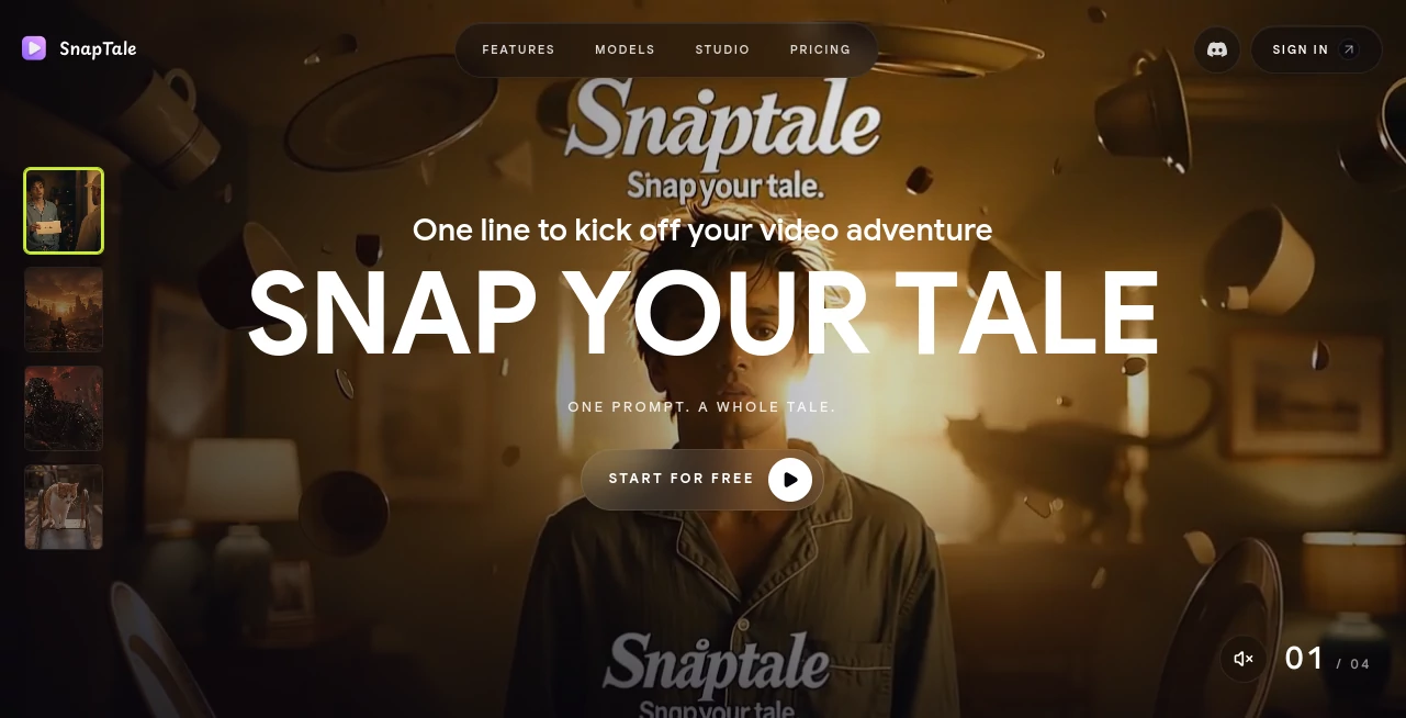 Screenshot of SnapTale – An AI tool in the ,AI Video Generator ,AI Video Editor ,AI Short Clips Generator ,AI Text to Video  category, showcasing its interface and key features.