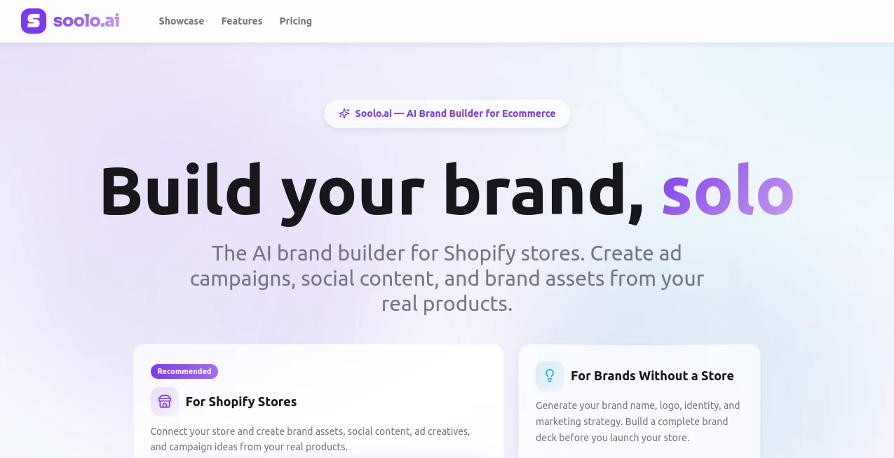 Screenshot of Soolo AI – An AI tool in the ,AI Blog Writer ,AI Writing Assistants ,AI Content Generator ,Text & Writing  category, showcasing its interface and key features.