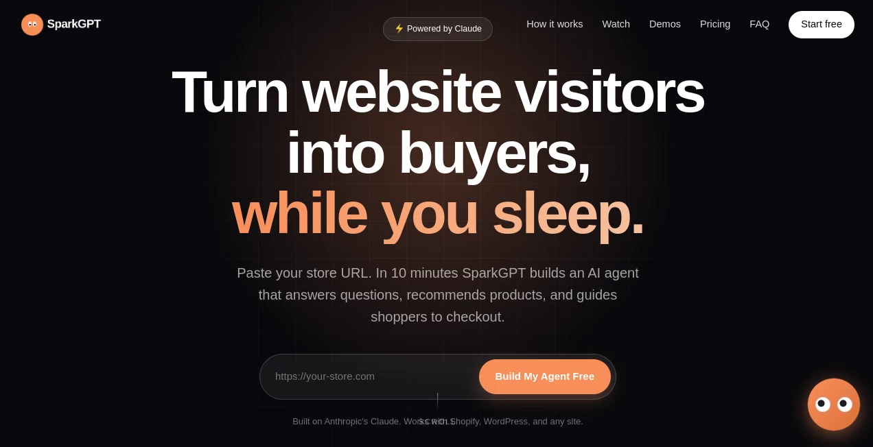 Screenshot of SparkGPT – An AI tool in the ,AI Chatbot ,AI Sales Assistant ,AI Customer Service Assistant ,AI E-commerce Assistant  category, showcasing its interface and key features.