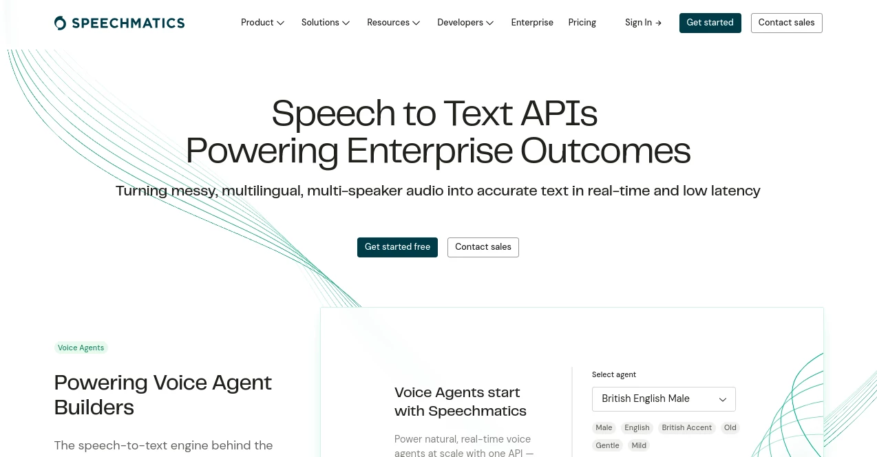 Screenshot of SpeechMatics – An AI tool in the ,AI Transcription ,AI Speech Recognition ,AI Speech to Text ,AI Voice Assistants  category, showcasing its interface and key features.