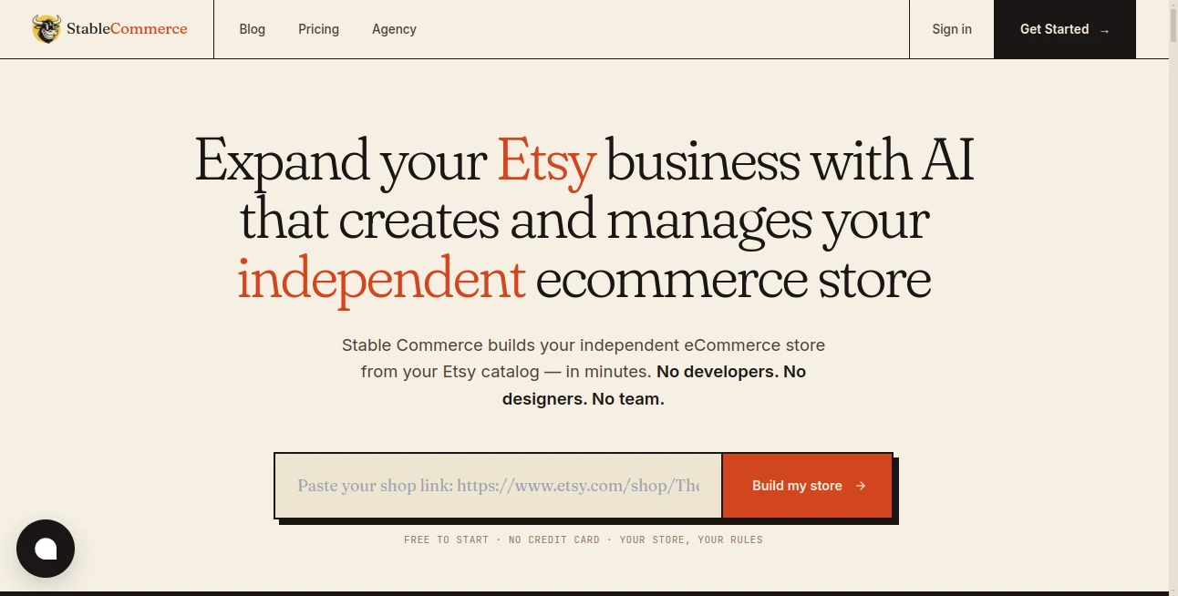 Screenshot of StableCommerce – An AI tool in the ,AI Sales Assistant ,AI E-commerce Assistant ,AI Advertising Assistant ,AI CRM Assistant  category, showcasing its interface and key features.