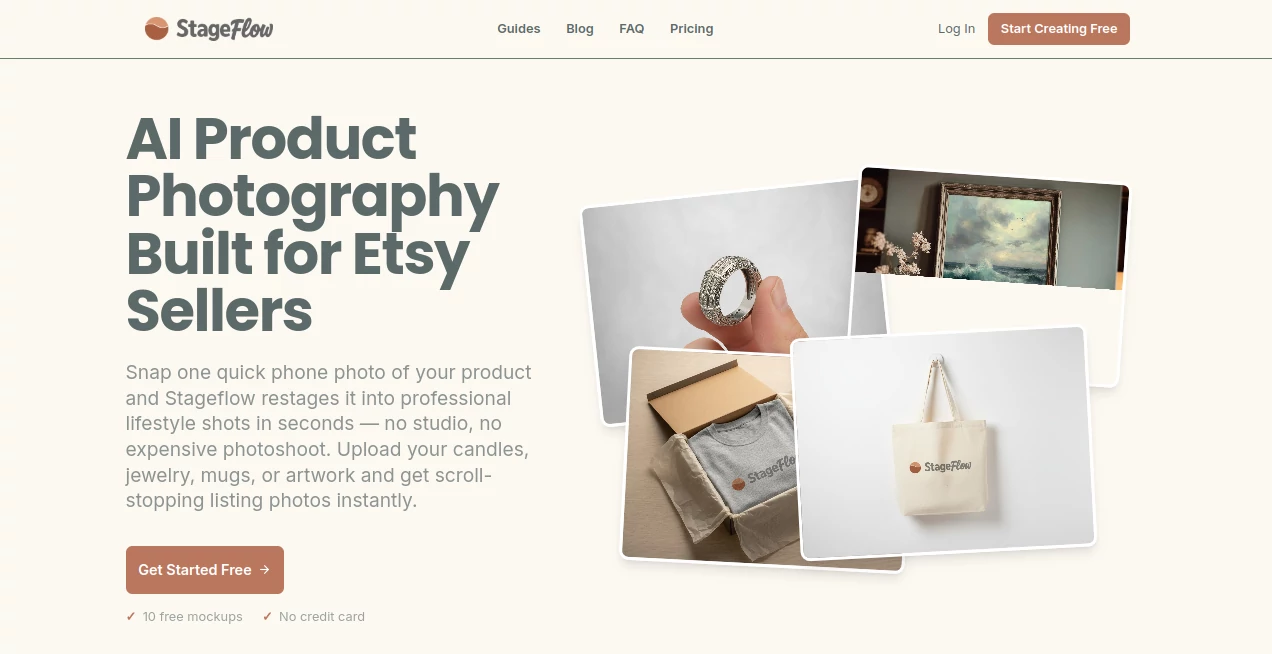 Screenshot of Stageflow – An AI tool in the ,AI Photo & Image Generator ,AI Image to Image ,AI E-commerce Assistant ,AI Advertising Assistant  category, showcasing its interface and key features.