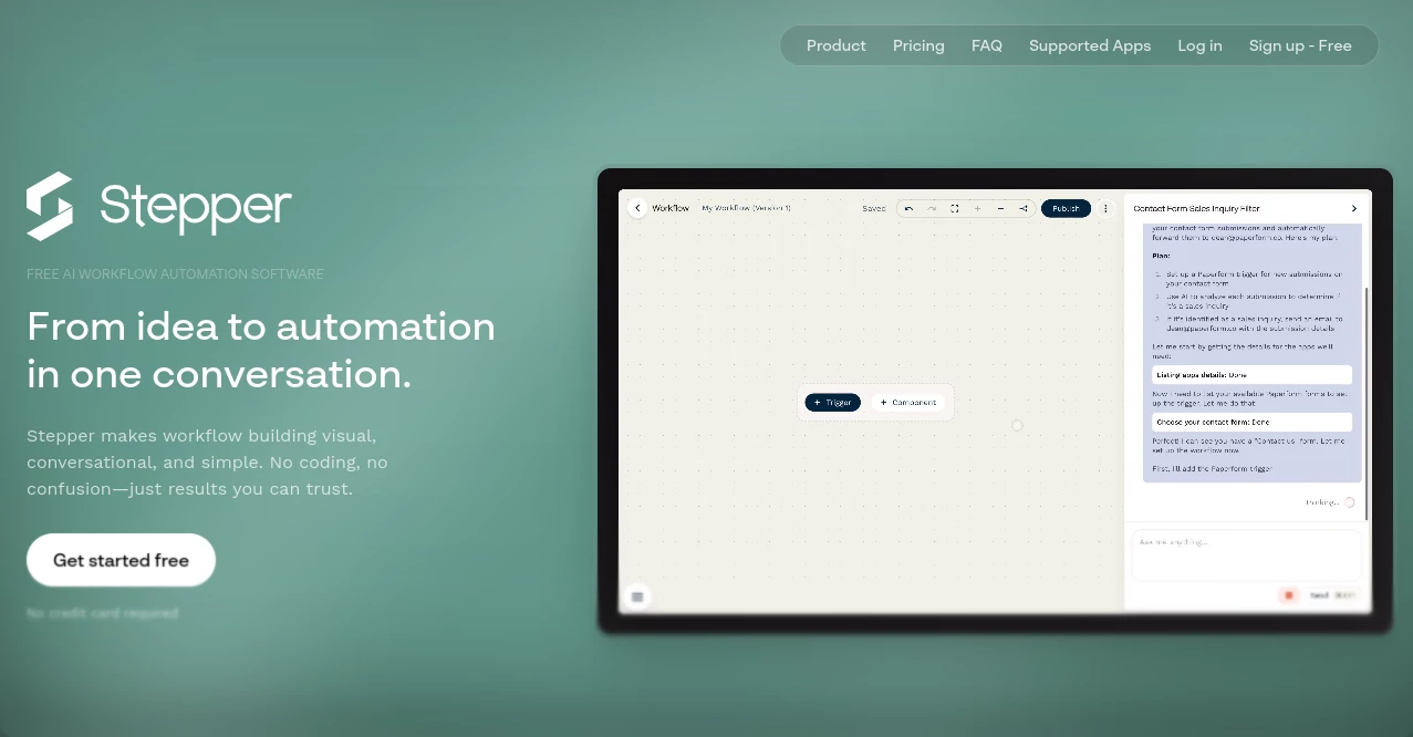 Screenshot of Stepper – An AI tool in the ,AI Productivity Tools ,AI Task Management ,AI Workflow Management ,AI SOP  category, showcasing its interface and key features.