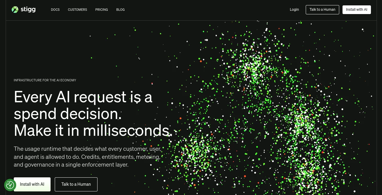 Screenshot of Stigg – An AI tool in the ,AI API Design ,AI Developer Tools ,AI Business Ideas Generator ,AI Workflow Management  category, showcasing its interface and key features.