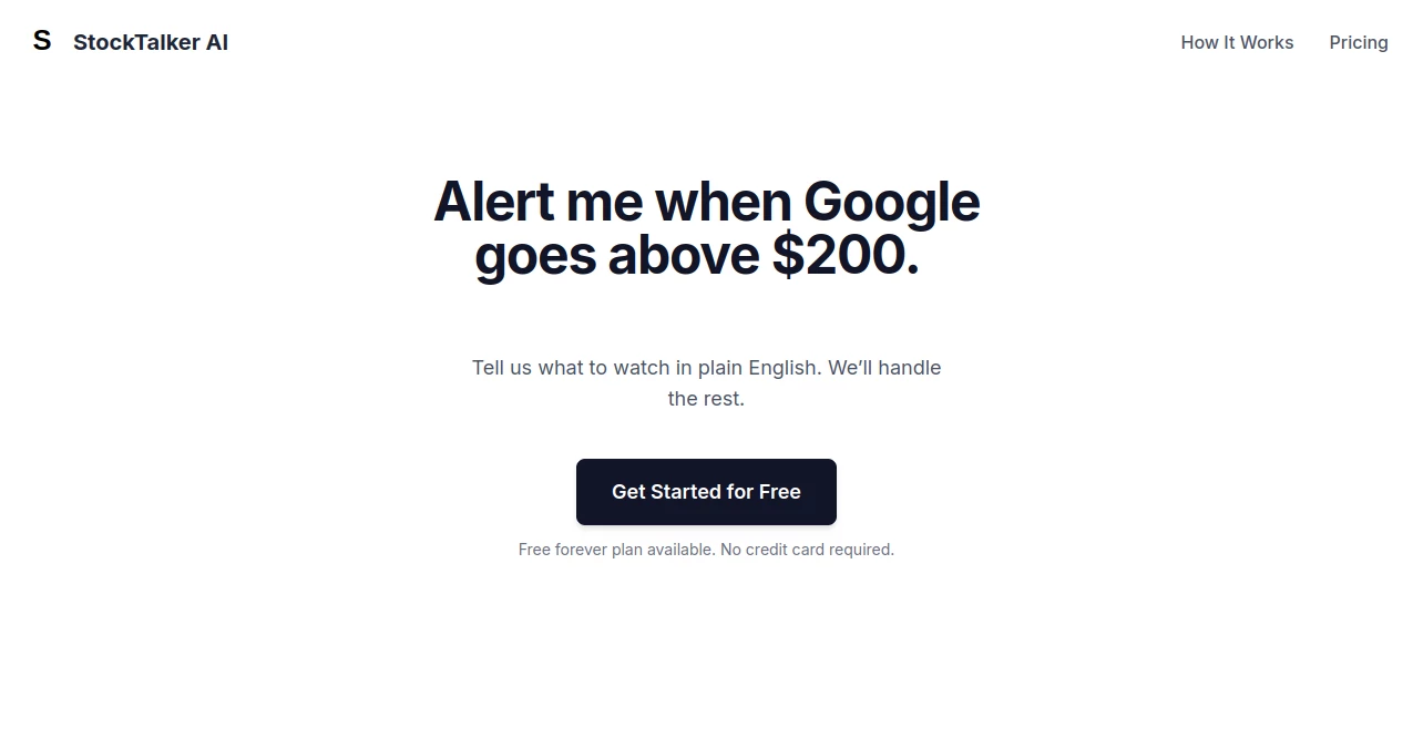 Screenshot of StockTalker AI – An AI tool in the ,AI Trading Bot Assistant ,AI Investing Assistant  category, showcasing its interface and key features.