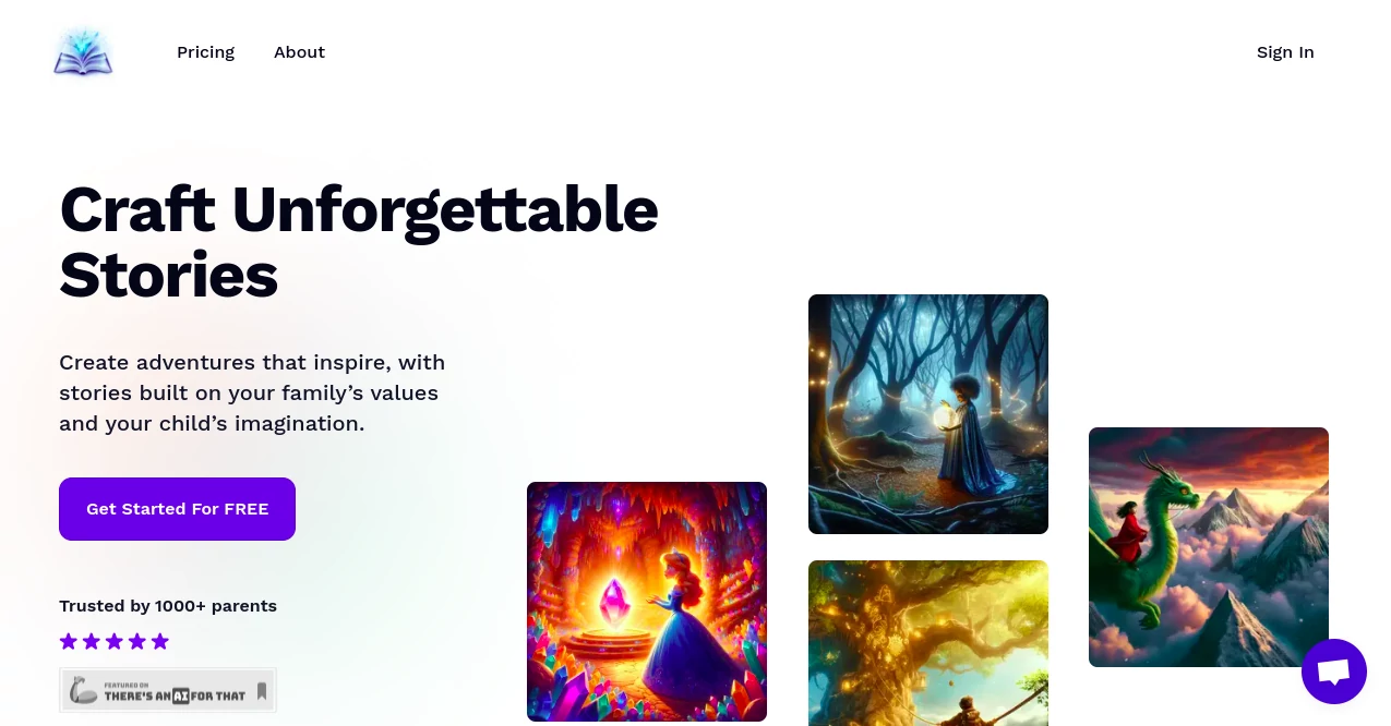 Screenshot of StoryCraftr – An AI tool in the ,AI Creative Writing ,AI Photo & Image Generator ,AI Story Writing  category, showcasing its interface and key features.