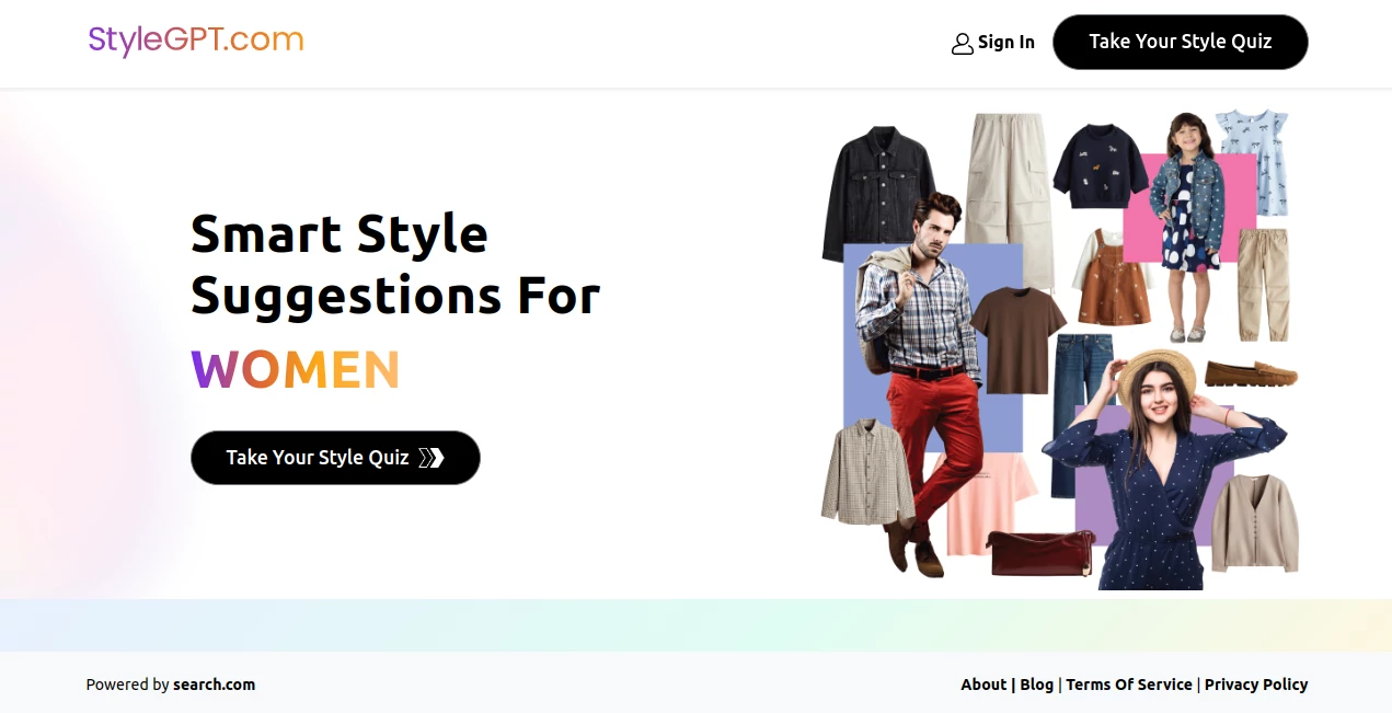 Screenshot of StyleGPT.com – An AI tool in the ,AI Life Assistant ,AI Fun Tools ,AI Design Generator  category, showcasing its interface and key features.