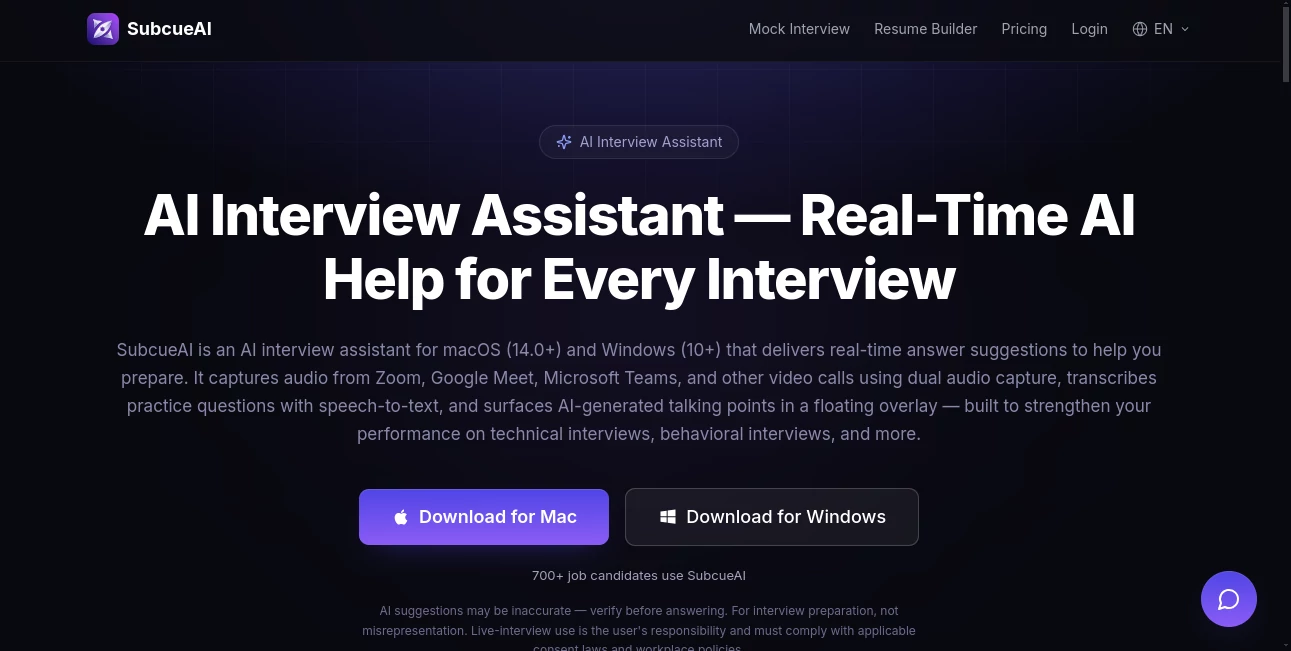 Screenshot of SubcueAI – An AI tool in the ,AI Copywriting ,AI Writing Assistants ,AI Content Generator ,AI SEO Assistant  category, showcasing its interface and key features.