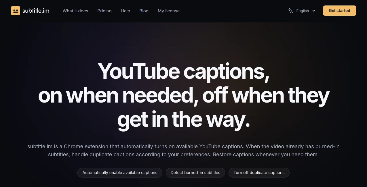 Screenshot of subtitle.im – An AI tool in the ,AI Captions or Subtitle ,AI Productivity Tools ,Productivity  category, showcasing its interface and key features.