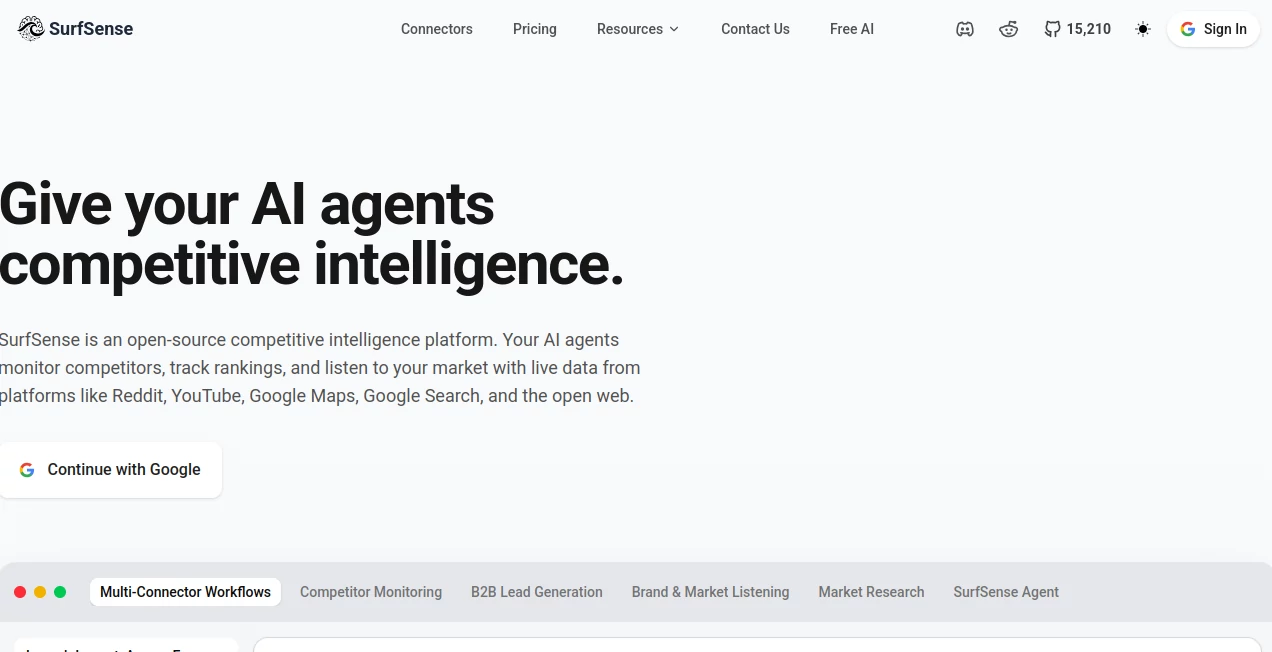 Screenshot of SurfSense – An AI tool in the ,AI Developer Tools ,AI Research Tool ,AI Lead Generation ,AI Workflow Management  category, showcasing its interface and key features.
