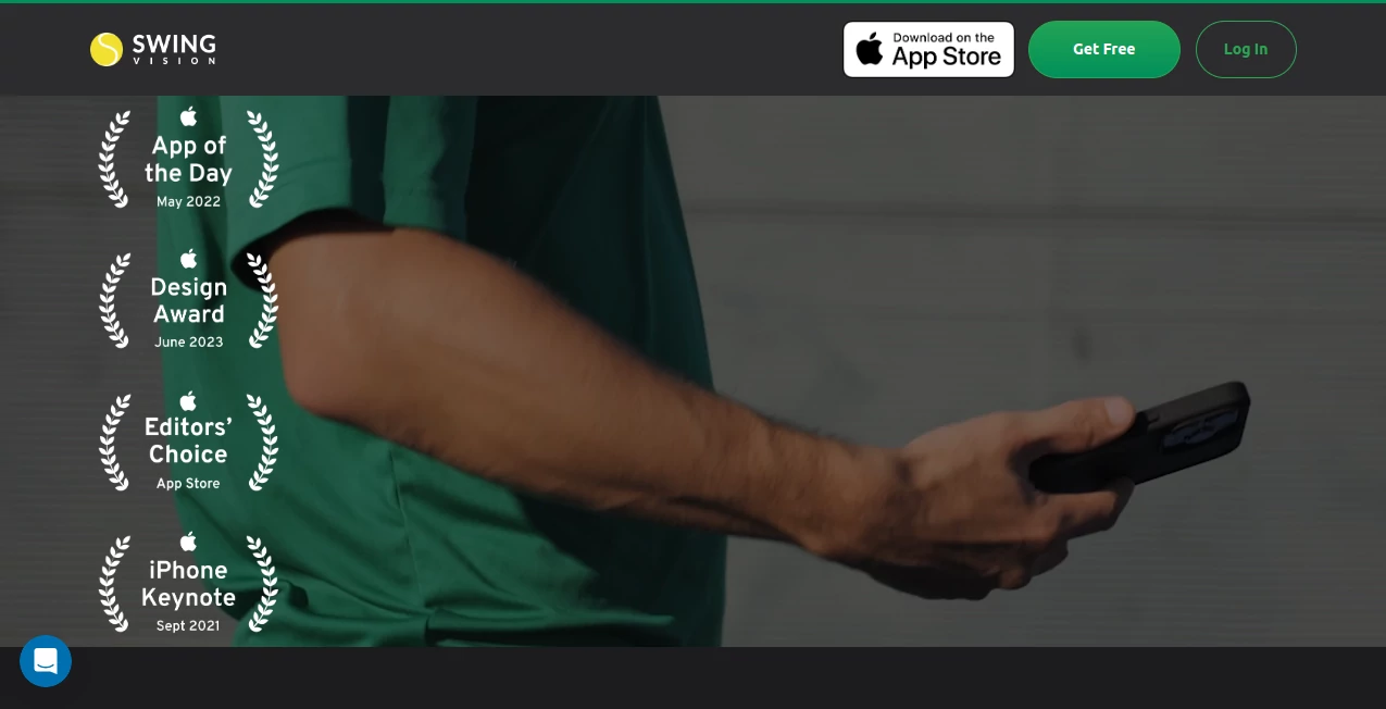 Screenshot of SwingVision – An AI tool in the ,AI Coaching ,AI Analytics Assistant ,AI Sports ,AI Video Recording  category, showcasing its interface and key features.