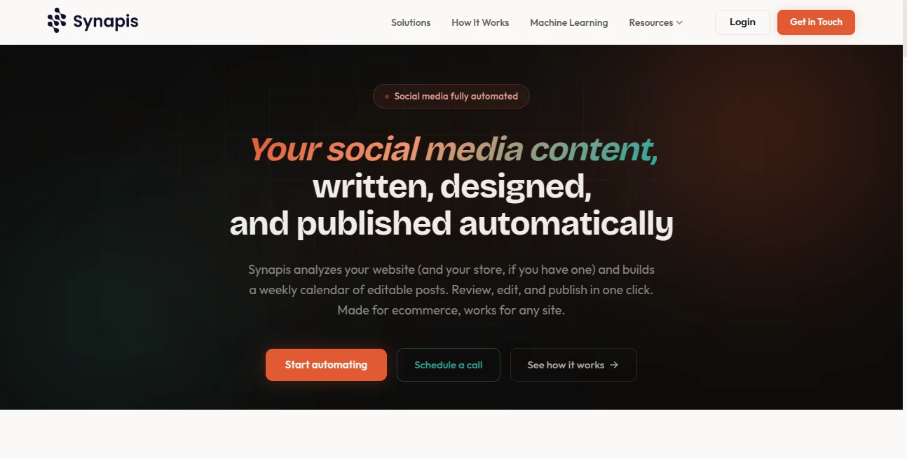 Screenshot of Synapis – An AI tool in the ,AI Content Generator ,AI Social Media Assistant ,AI Marketing Plan Generator ,AI Productivity Tools  category, showcasing its interface and key features.