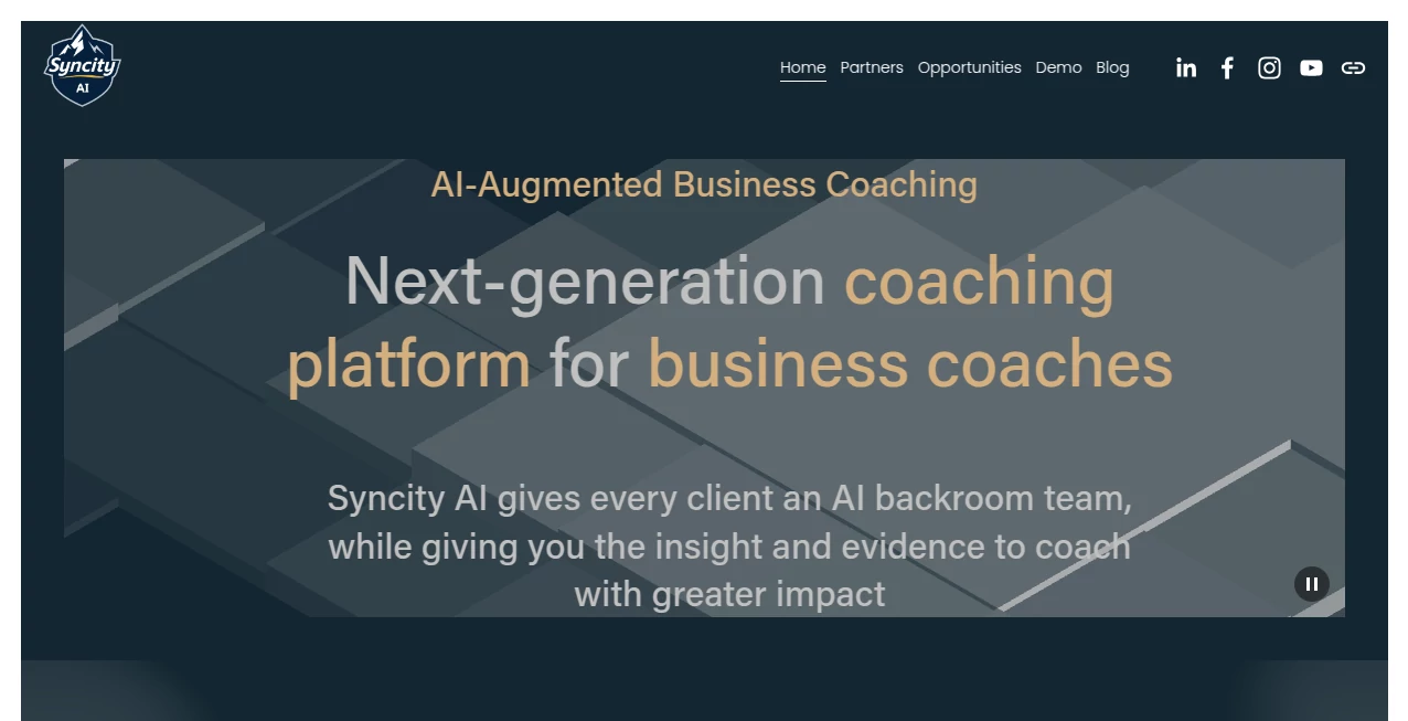 Screenshot of Syncity AI – An AI tool in the ,AI Team Collaboration ,AI Productivity Tools ,AI Business Ideas Generator ,AI Workflow Management  category, showcasing its interface and key features.