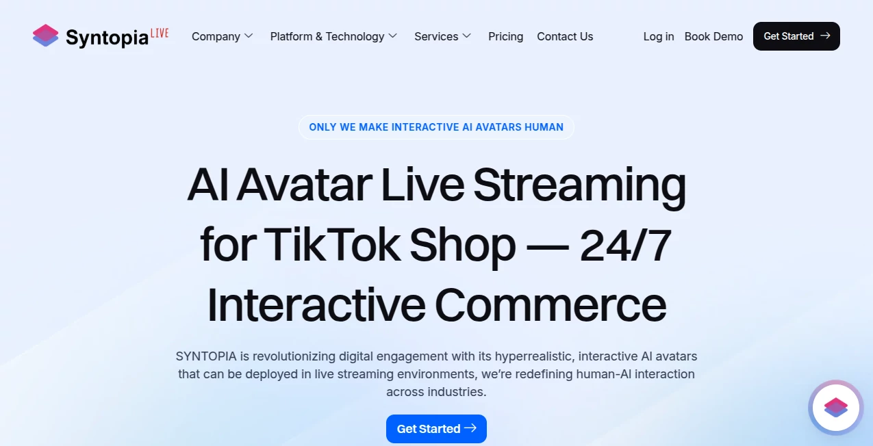 Screenshot of Syntopia – An AI tool in the ,AI Avatar Generator ,AI Video Generator ,AI Voice Assistants ,AI Customer Service Assistant  category, showcasing its interface and key features.