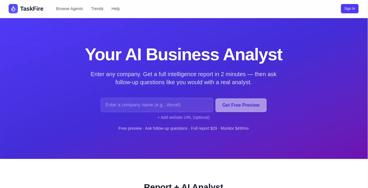 Screenshot of TaskFire – An AI tool in the ,AI Workflow Management ,AI Project Management ,AI Productivity Tools ,AI Task Management  category, showcasing its interface and key features.