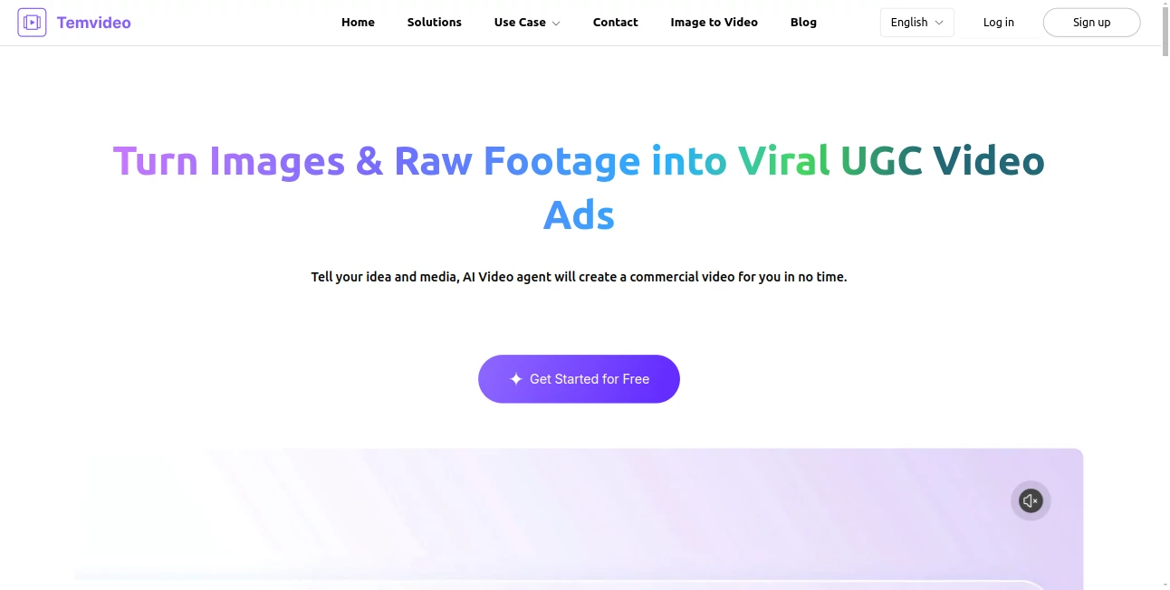 Screenshot of TemVideo AI – An AI tool in the ,AI Video Generator ,AI Content Generator ,AI Video Editor ,AI Text to Video  category, showcasing its interface and key features.