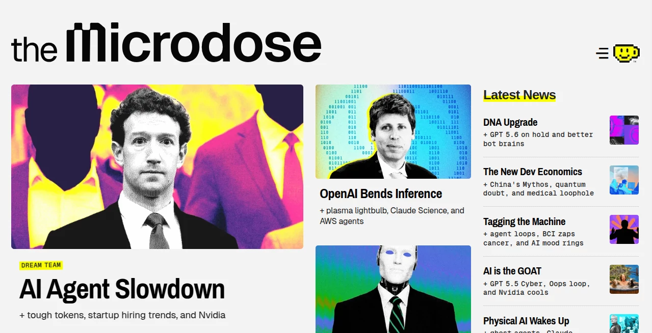 Screenshot of The Microdose AI – An AI tool in the ,AI Content Generator ,AI Productivity Tools ,AI Tools Directory  category, showcasing its interface and key features.