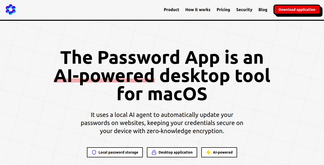 Screenshot of The Password – An AI tool in the ,AI Productivity Tools  category, showcasing its interface and key features.
