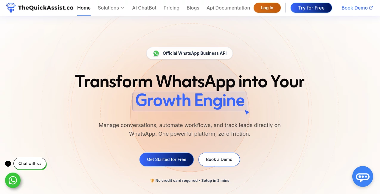 Screenshot of Thequickassist – An AI tool in the ,AI Writing Assistants ,AI Chatbot ,AI Productivity Tools ,AI Task Management  category, showcasing its interface and key features.