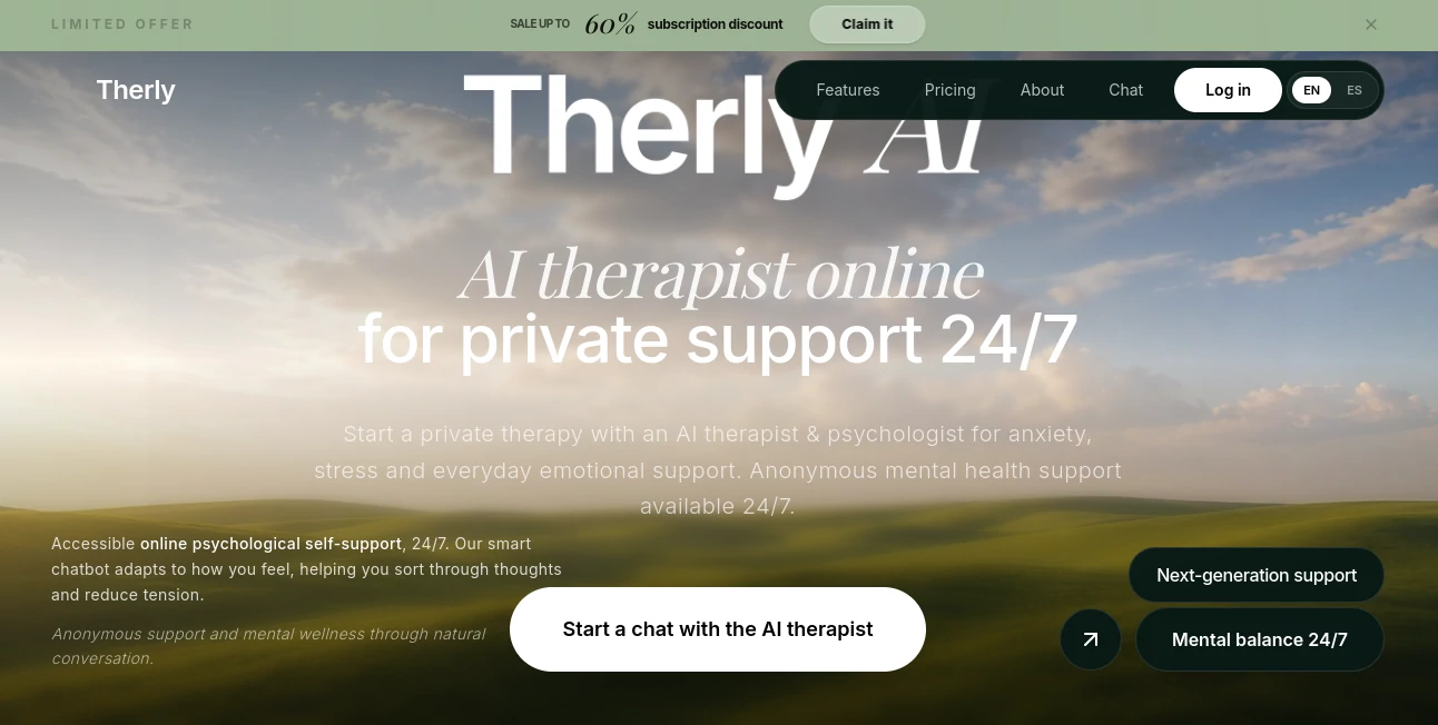 Screenshot of Therly.ai – An AI tool in the ,AI Copywriting ,AI Writing Assistants ,AI Content Generator ,AI Digital Marketing Generator  category, showcasing its interface and key features.