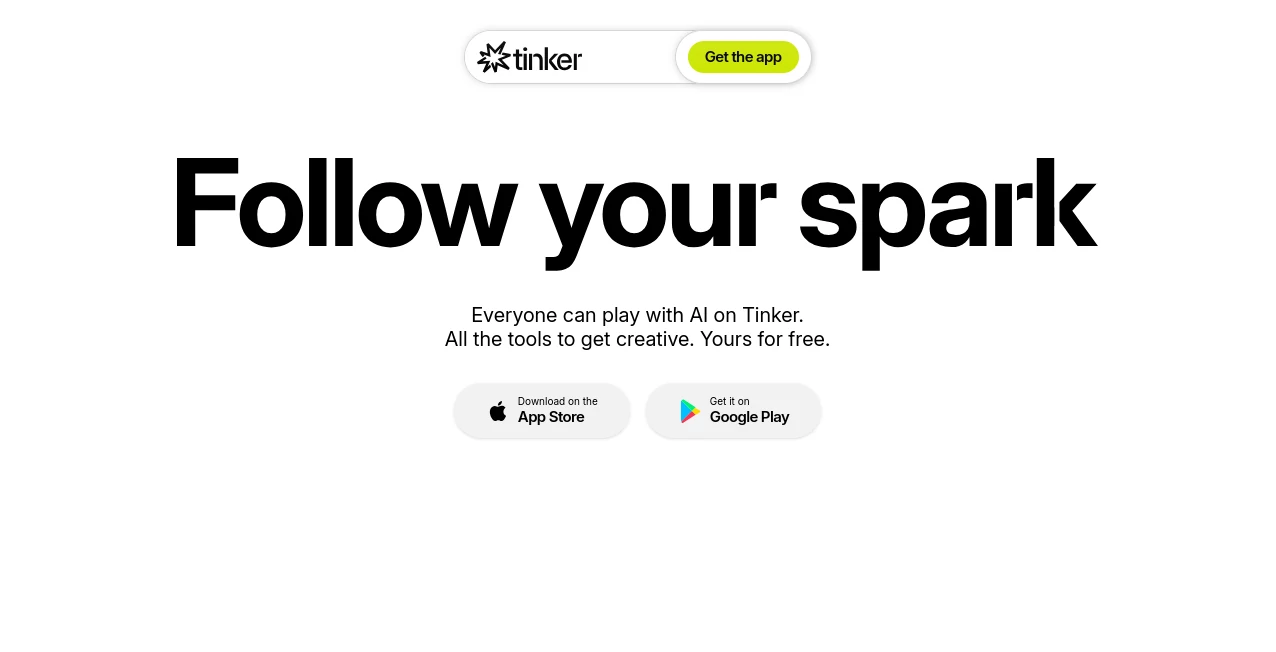 Screenshot of Tinker – An AI tool in the ,AI App Builder ,AI No-Code & Low-Code ,AI Code Assistant ,AI Developer Tools  category, showcasing its interface and key features.