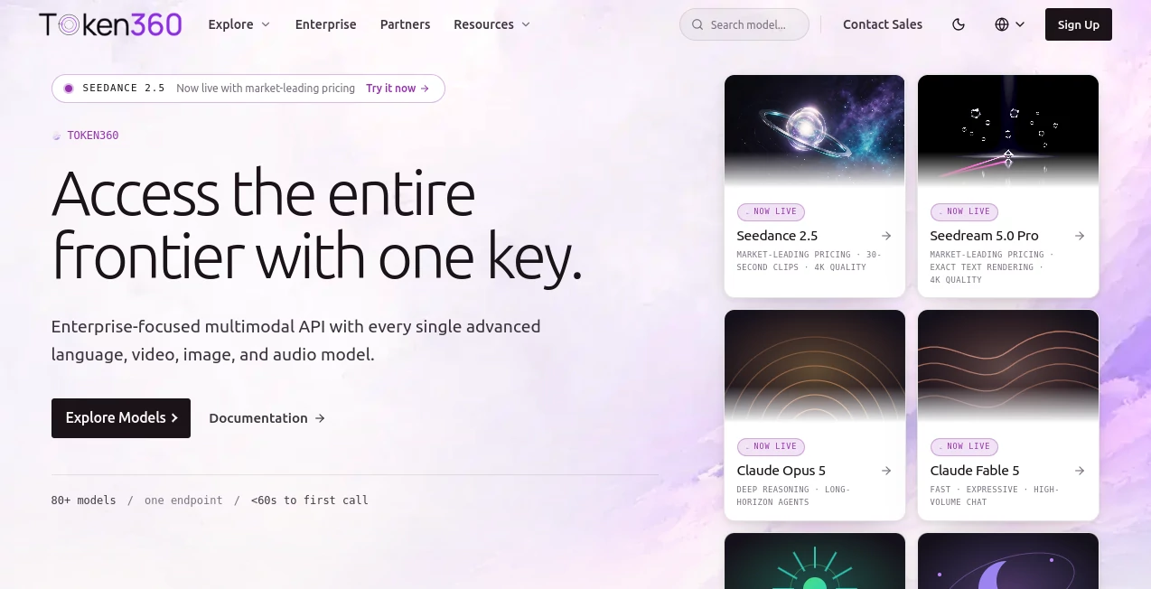 Screenshot of Token360 – An AI tool in the ,AI Developer Tools ,AI Video Generator ,Large Language Models (LLMs) ,AI Image to Image  category, showcasing its interface and key features.