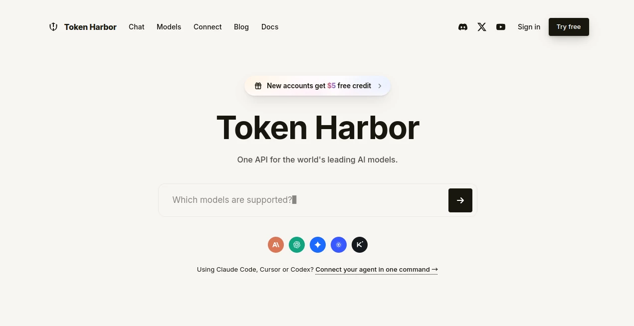 Screenshot of Token Harbor – An AI tool in the ,AI Code Assistant ,AI API Design ,Large Language Models (LLMs) ,AI Developer Tools  category, showcasing its interface and key features.