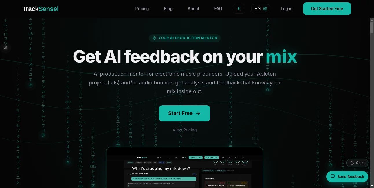 Screenshot of TrackSensei – An AI tool in the ,Marketing ,Business  category, showcasing its interface and key features.