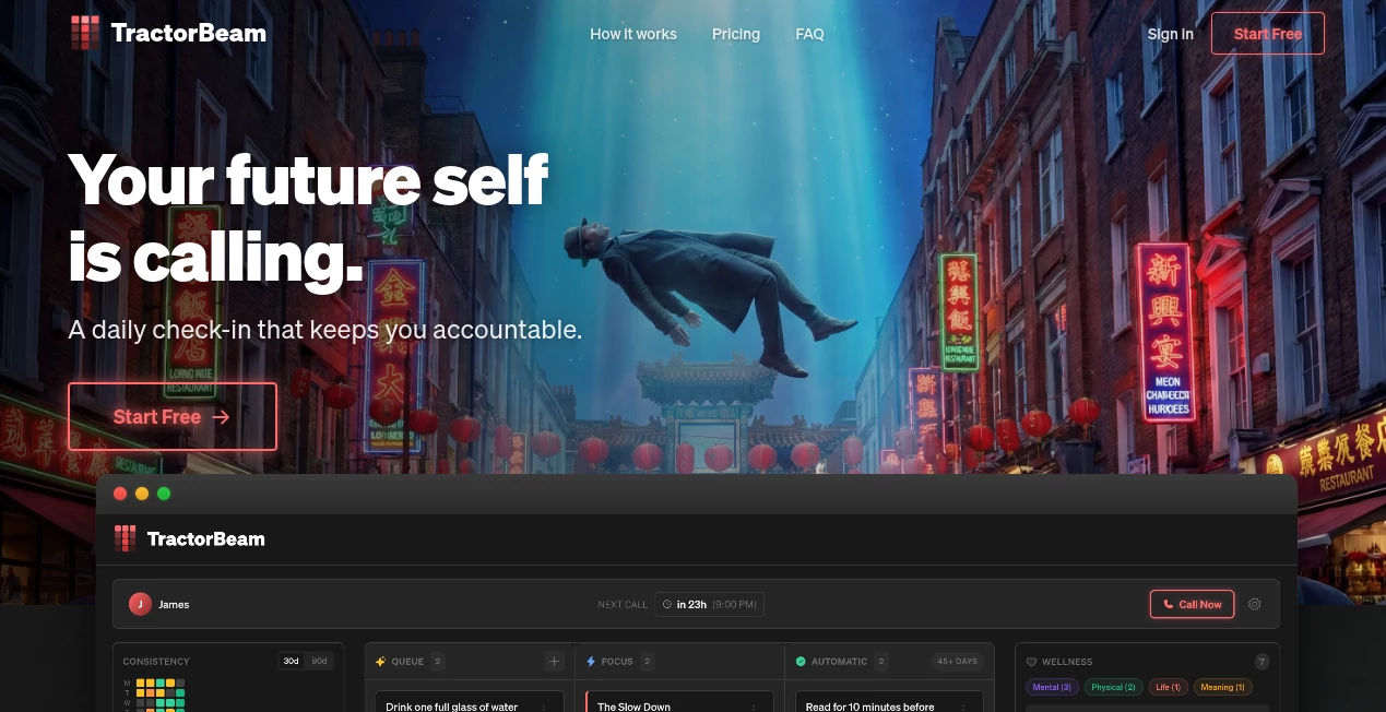 Screenshot of TractorBeam – An AI tool in the ,AI Workflow Management ,AI Digital Marketing Generator ,AI Business Ideas Generator ,AI Productivity Tools  category, showcasing its interface and key features.