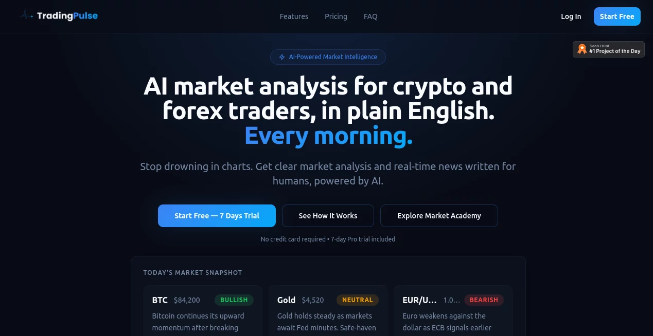 Screenshot of TradingPulse – An AI tool in the ,AI Research Tool ,AI Trading Bot Assistant ,AI Investing Assistant ,AI Analytics Assistant  category, showcasing its interface and key features.