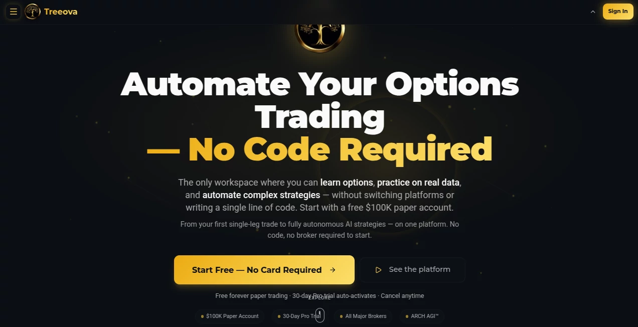 Screenshot of Treeova Technologies – An AI tool in the ,AI Research Tool ,AI Trading Bot Assistant ,AI Productivity Tools ,Other  category, showcasing its interface and key features.