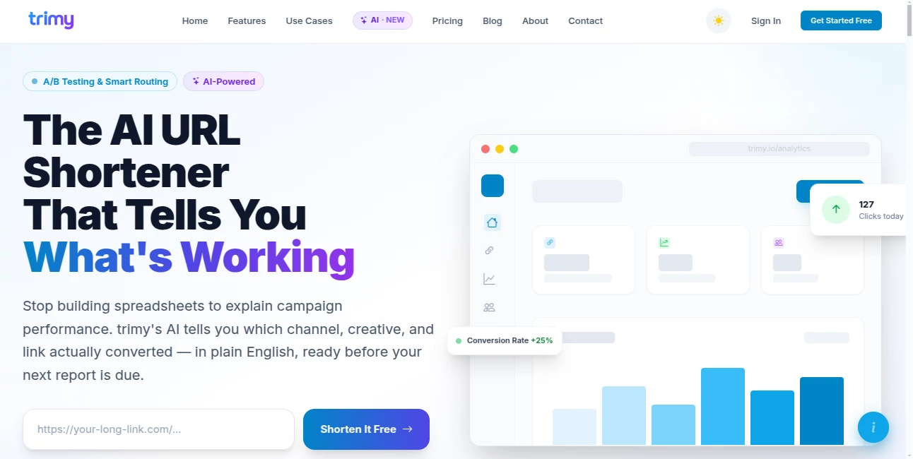Screenshot of trimy.io – An AI tool in the ,Marketing ,AI Productivity Tools ,AI Analytics Assistant ,AI Advertising Assistant  category, showcasing its interface and key features.