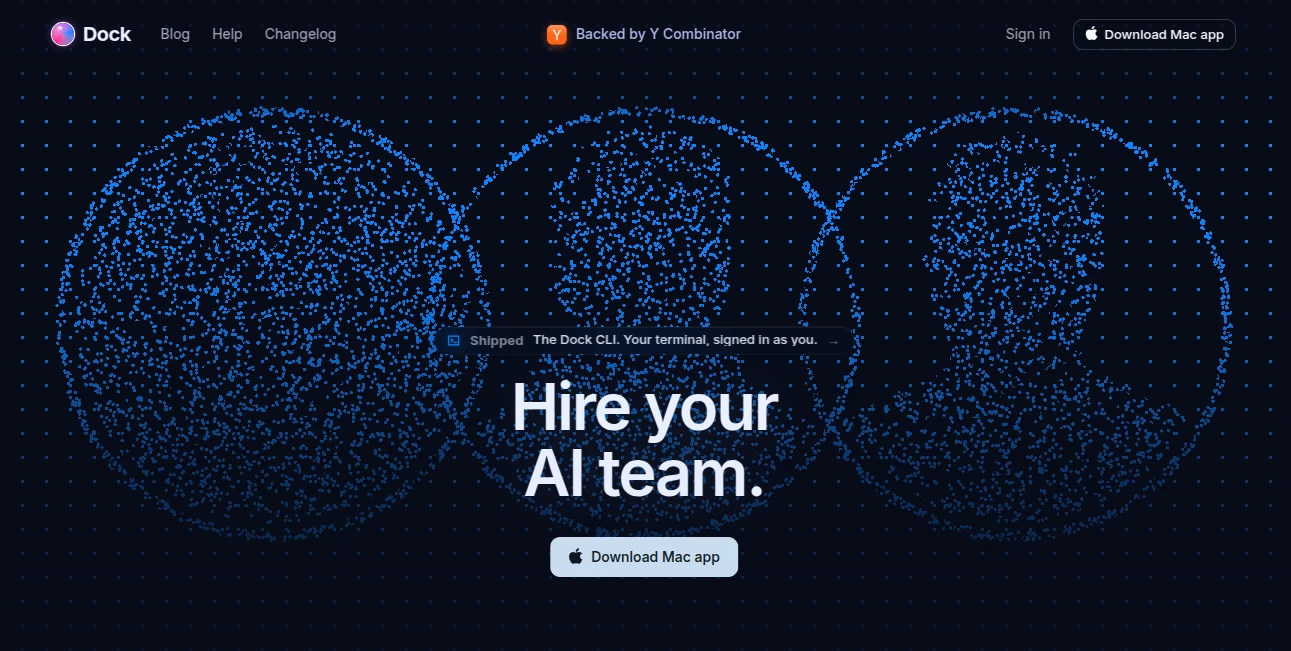 Screenshot of Dock – An AI tool in the ,AI Workflow Management ,AI Project Management ,AI Productivity Tools ,AI Team Collaboration  category, showcasing its interface and key features.