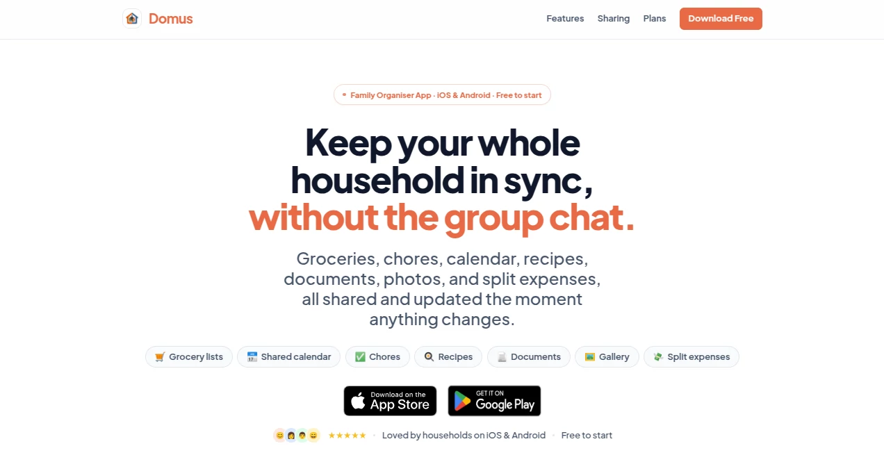 Screenshot of Domus – An AI tool in the ,Other ,AI Life Assistant ,AI Productivity Tools ,AI Notes Assistant  category, showcasing its interface and key features.