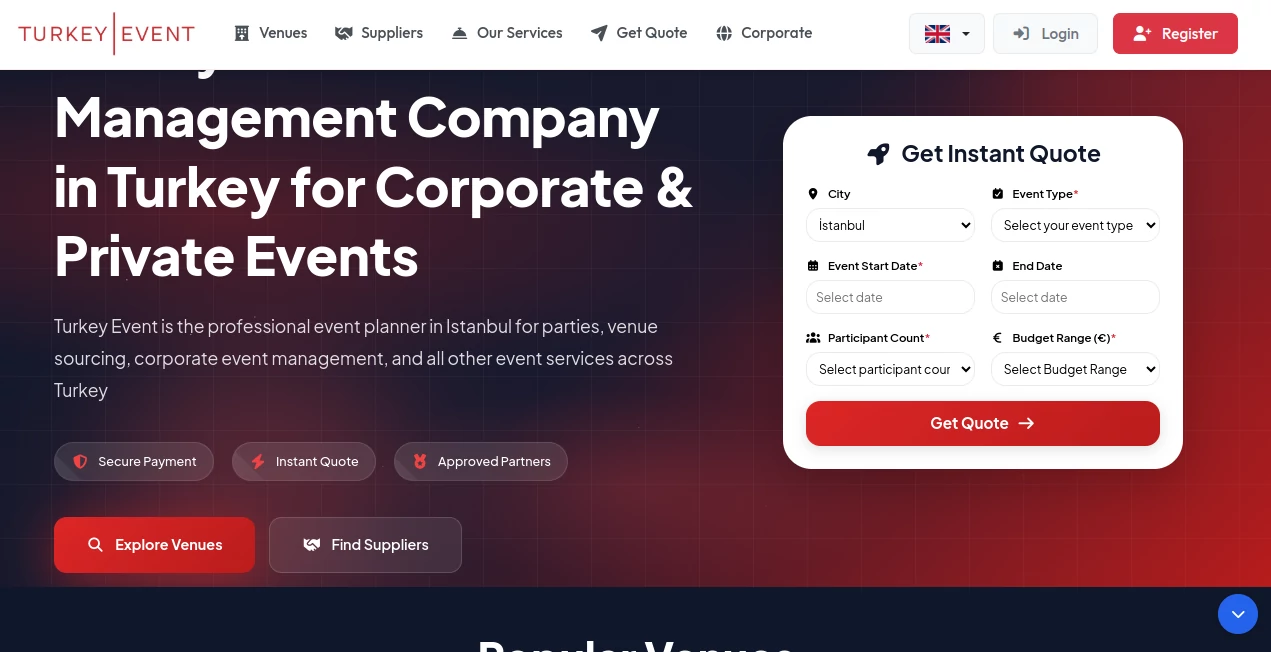 Screenshot of Turkey Event – An AI tool in the ,AI Marketing Plan Generator ,AI Trip Planner ,AI Life Assistant ,Other  category, showcasing its interface and key features.